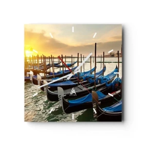 Relógio de parede - Relógio em vidro - Antes que o burburinho chegue - 30x30 cm