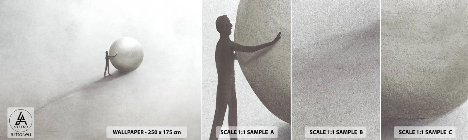 Amostra de Papel de Parede Standard Eco - O Jogo da Vida - Abstração, Pedaço, Homem - 100x30 cm