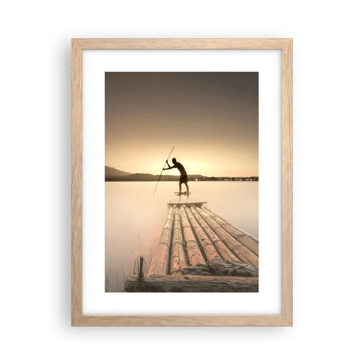 Pôster com moldura de carvalho claro - Antes de descansar - 30x40 cm