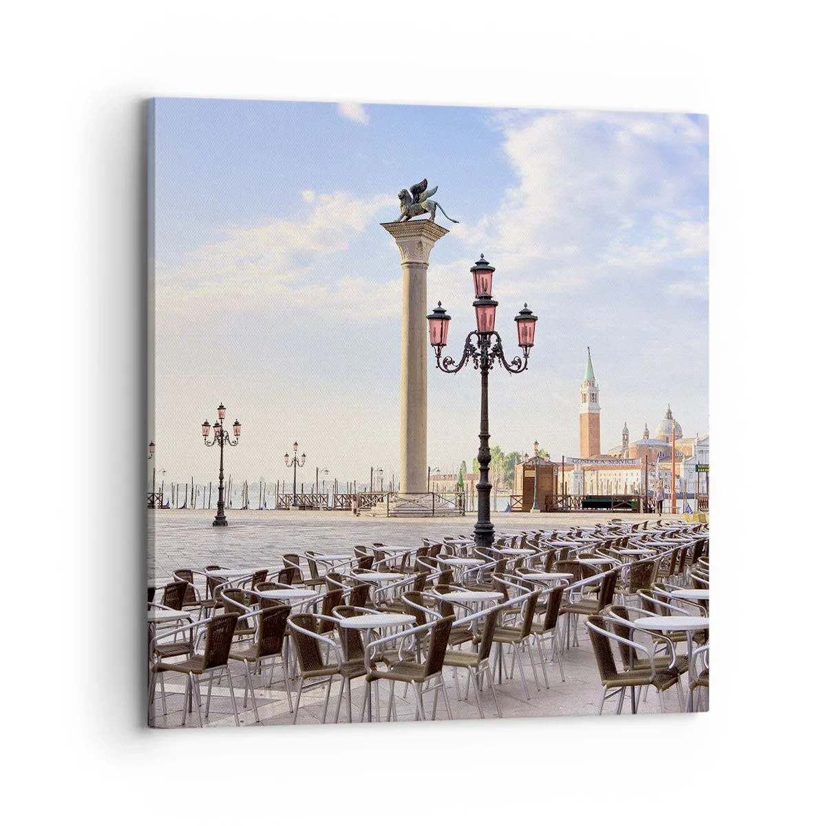 Quadro em tela - Bem-vindo, está tudo pronto - 70x70 cm