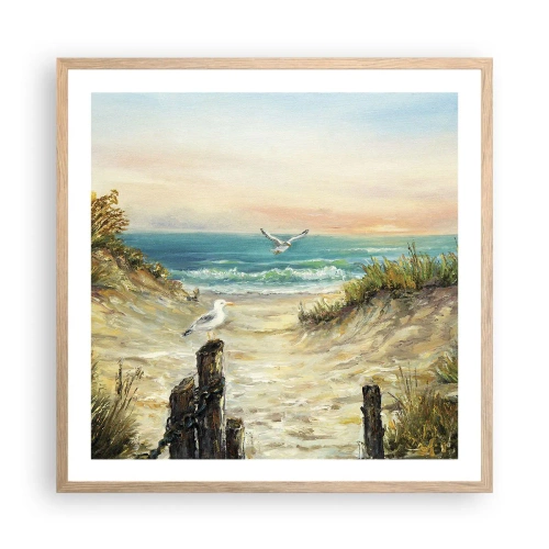 Pôster com moldura de carvalho claro - Refúgio sem vento - 60x60 cm