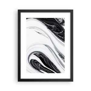 Pôster com moldura preta - Uma combinação de opostos - 30x40 cm