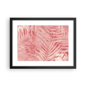 Pôster com moldura preta - Conceito cor-de-rosa - 40x30 cm