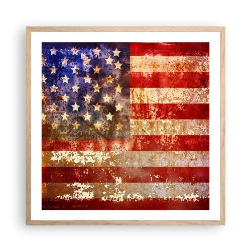 Pôster com moldura de carvalho claro - A glória não será esquecida - 60x60 cm