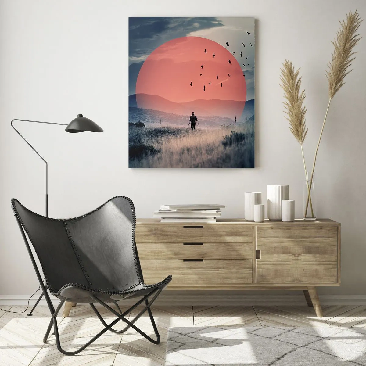 Quadro em vidro - Em casa - 70x100 cm