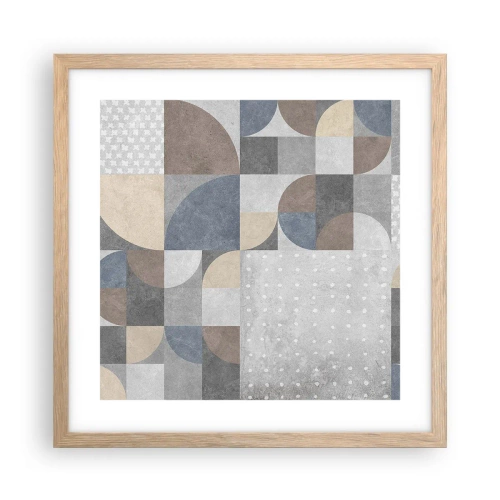 Pôster com moldura de carvalho claro - Fantasia cerâmica - 40x40 cm