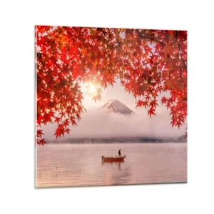 Quadro em vidro - No clima japonês - 50x50 cm