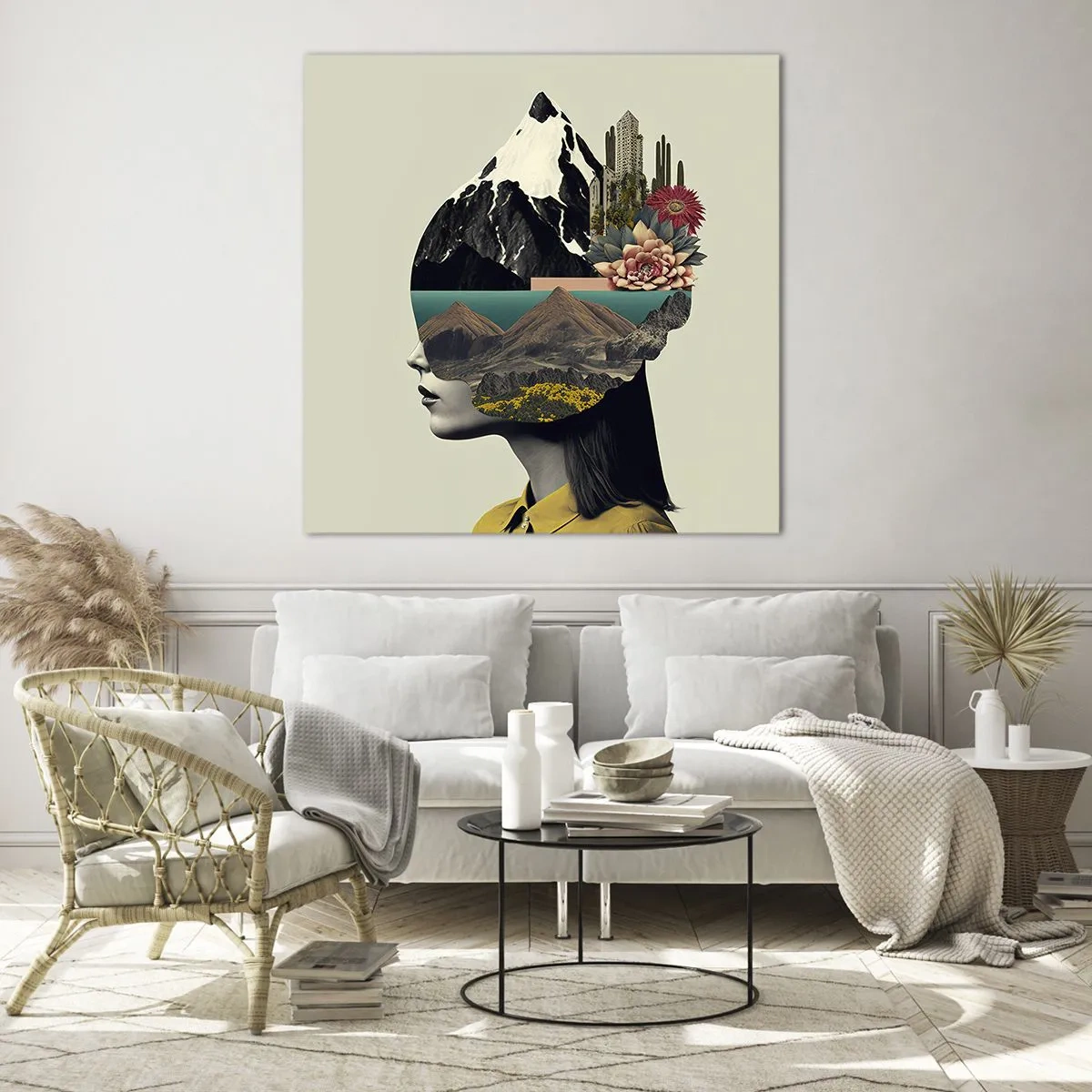 Quadro em vidro - Mulher – sempre um mistério - 30x30 cm