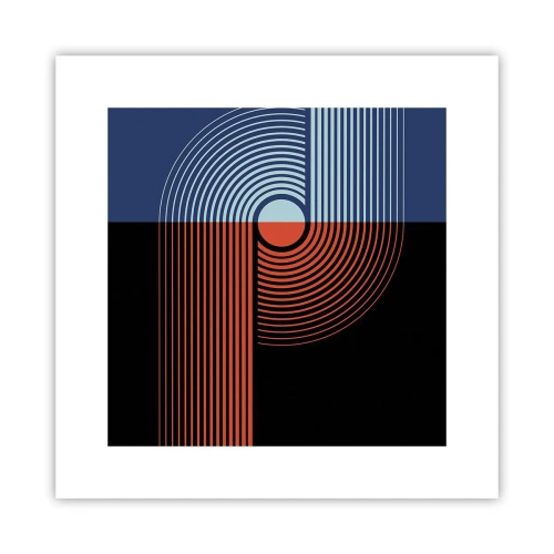 Pôster - Num abraço geométrico - 30x30 cm