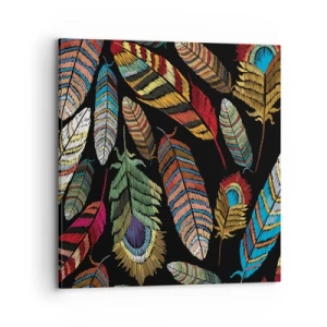 Quadro em tela - O carnaval dos pássaros - 70x70 cm