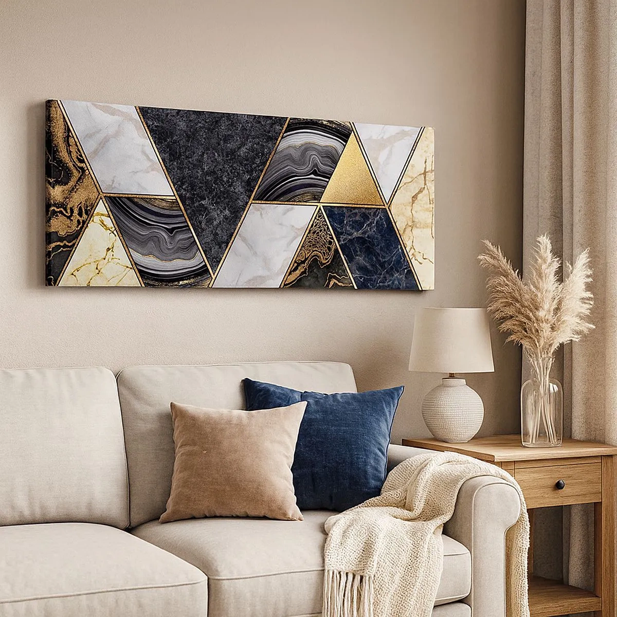 Quadro em tela - Pedra por pedra - 100x40 cm