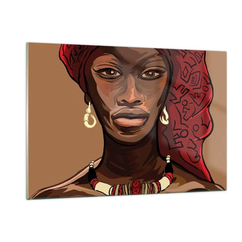 Quadro em vidro - Vénus de Ébano - 120x80 cm