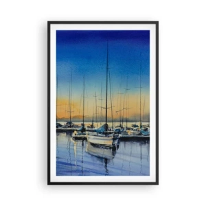 Pôster com moldura preta - Fim de um bom dia - 61x91 cm