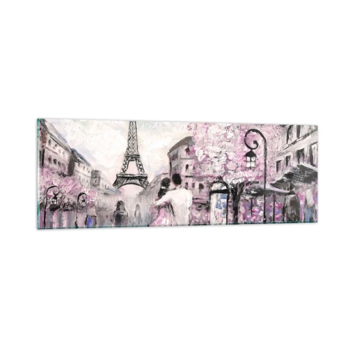 Quadro em vidro - Como for se apaixonar, somente em... - 90x30 cm