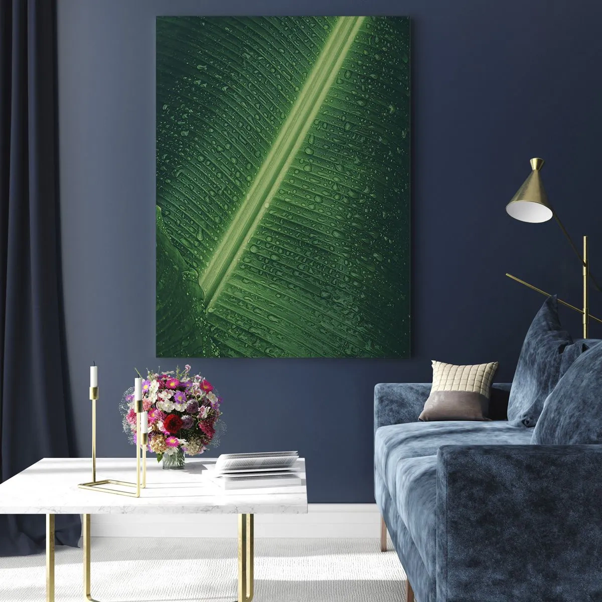 Quadro em vidro - A estrutura da vegetação - 50x70 cm