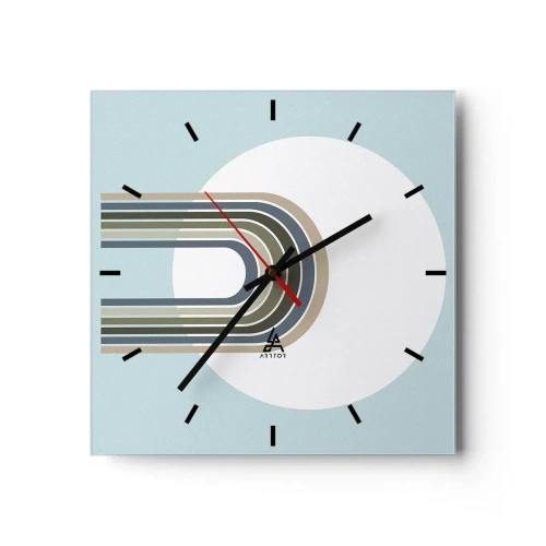 Relógio de parede - Relógio em vidro - Atração irresistível - 40x40 cm