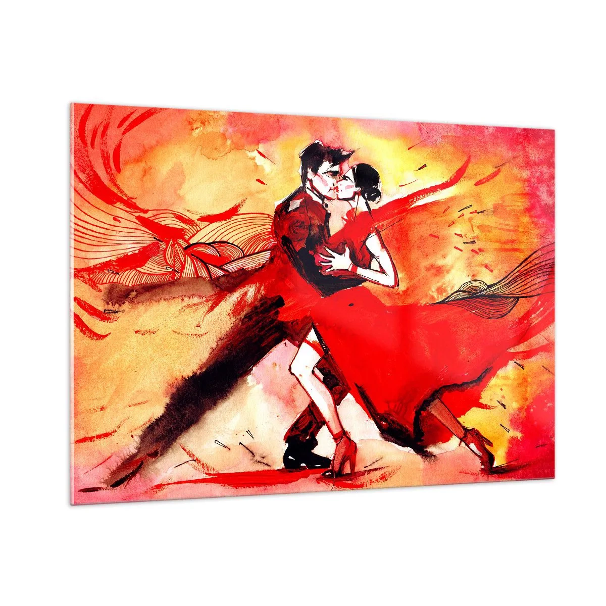 Quadro em vidro - O ritmo roxo da paixão - 100x70 cm