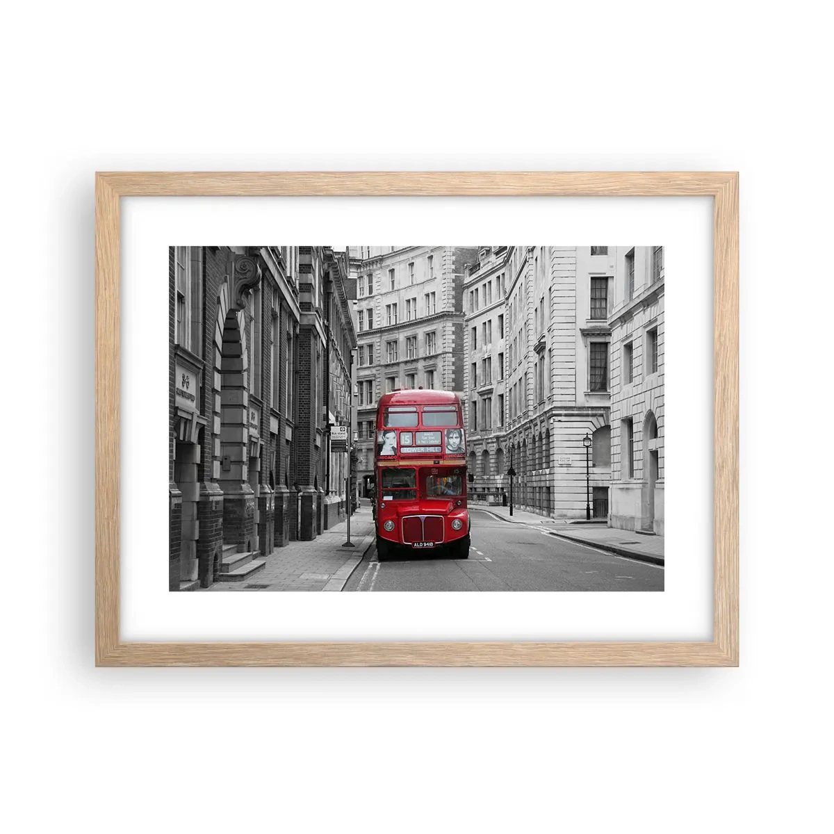 Pôster com moldura de carvalho claro - A vida quotidiana não deve ser cinzenta - 40x30 cm