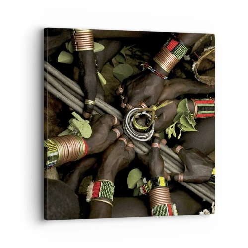 Quadro em tela - Estamos juntos - 30x30 cm