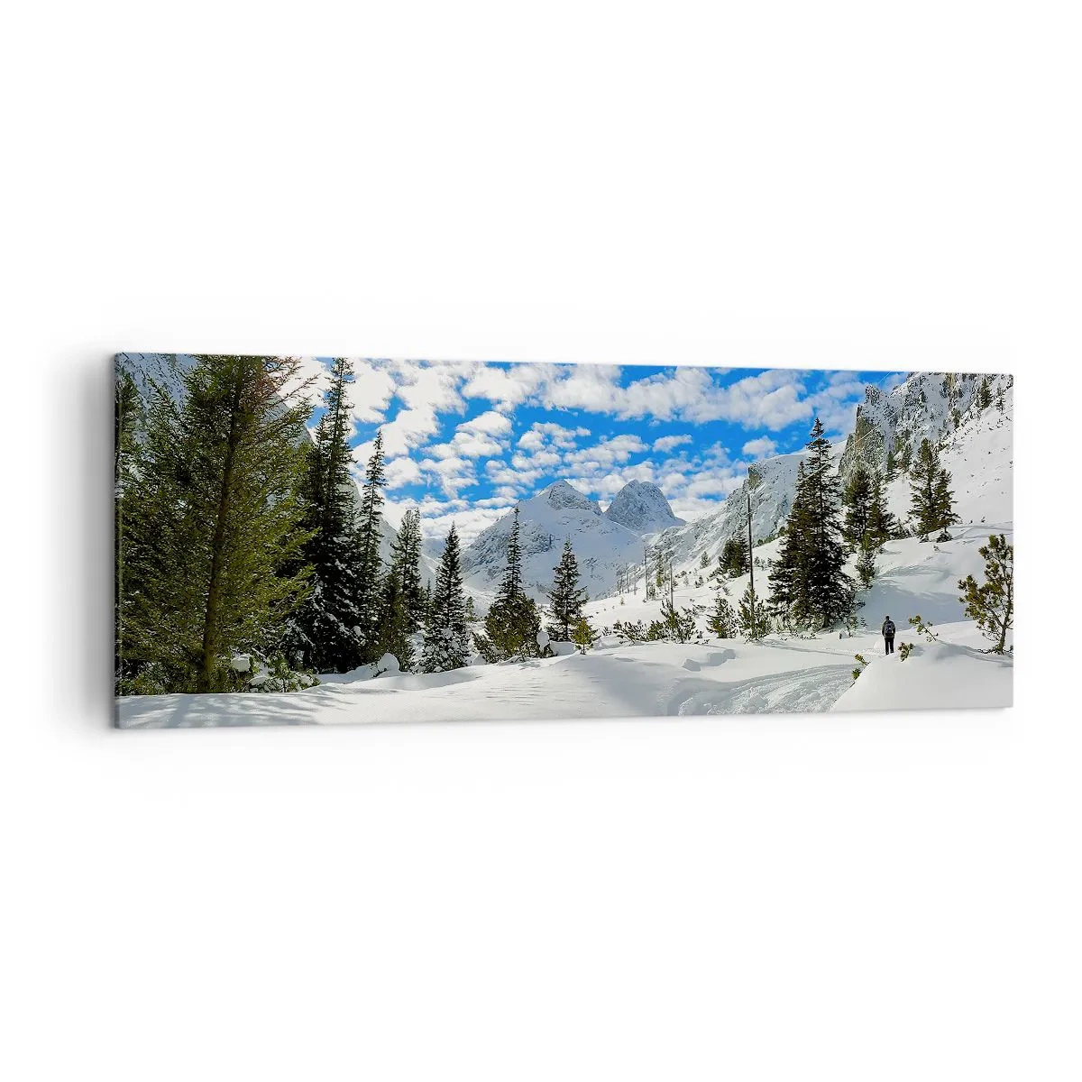 Quadro em tela - Na neve e ao sol - 140x50 cm