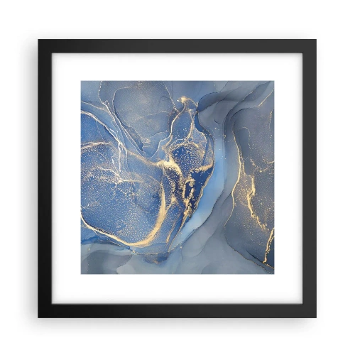 Pôster com moldura preta - Pó dourado - 30x30 cm