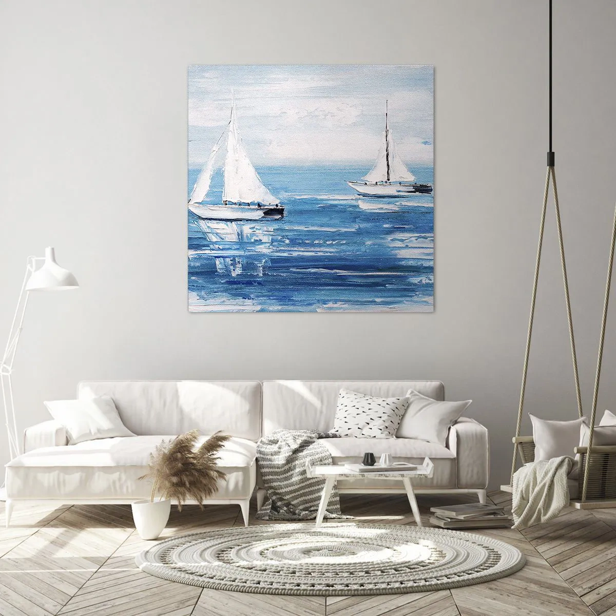 Quadro em tela - Com um amigo ao meu lado - 70x70 cm