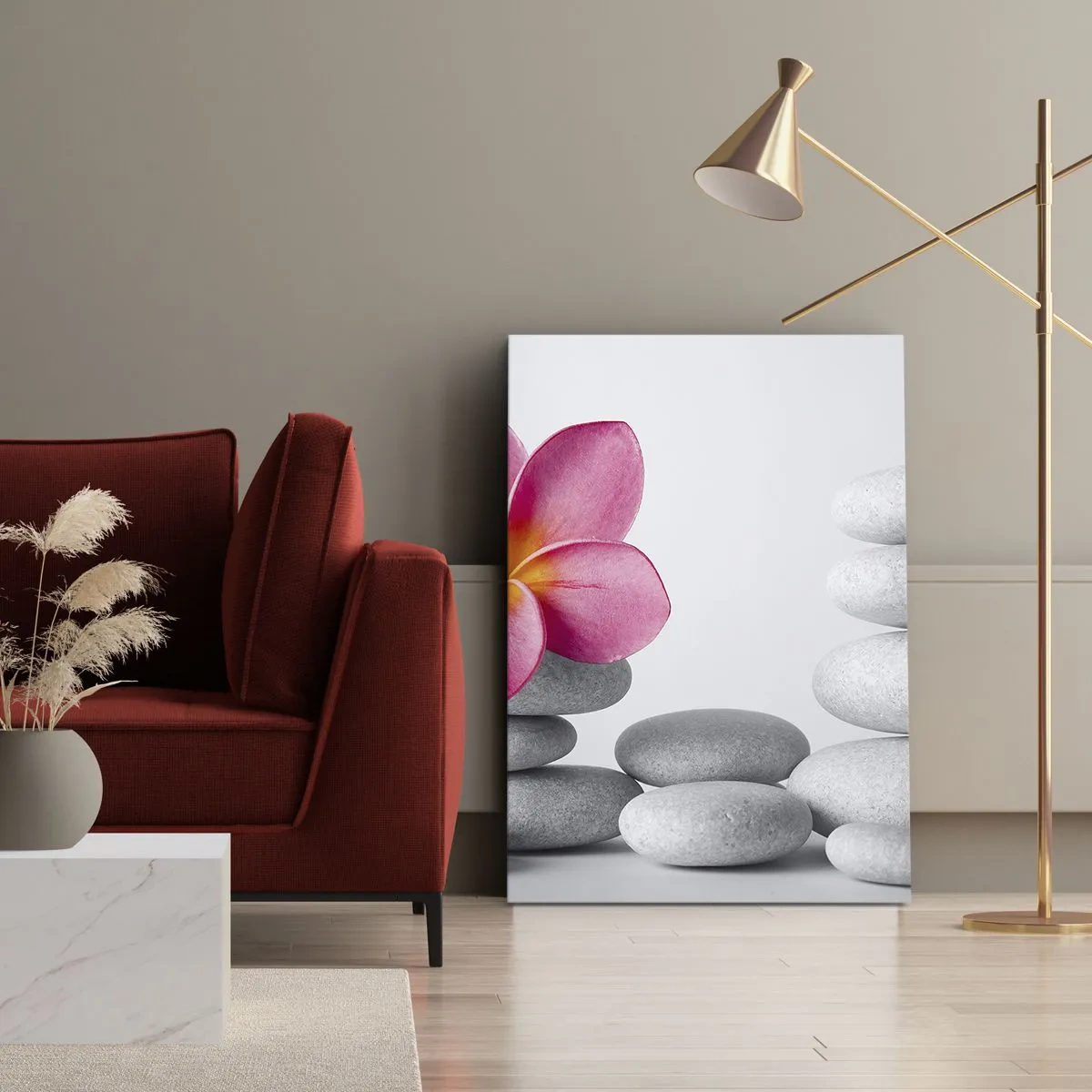 Quadro em tela - Pedra sobre pedra, e sobre esta pedra... - 55x100 cm