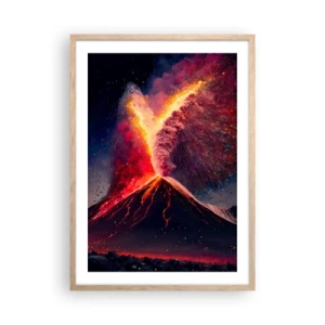 Pôster com moldura de carvalho claro - Beleza e terror - 50x70 cm