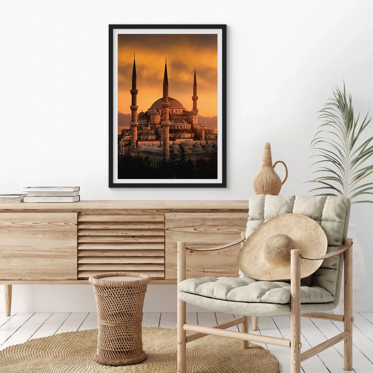 Pôster com moldura preta - Deus é grande - 61x91 cm