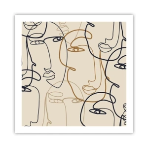 Pôster - Retrato multiplicado - 60x60 cm