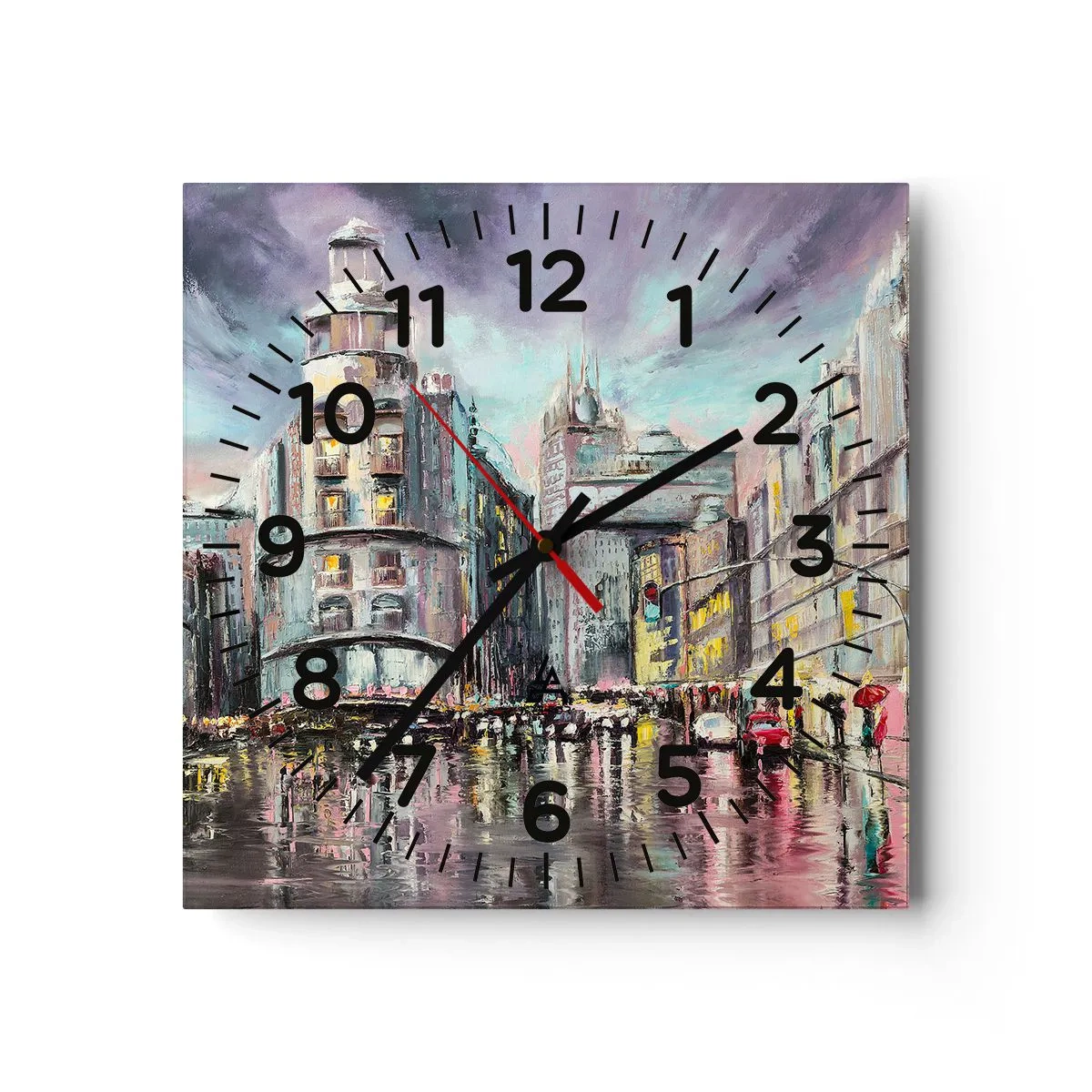 Relógio de parede - Relógio em vidro - Será uma noite de sucesso - 40x40 cm
