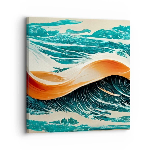 Quadro em tela - O sonho de um surfista - 30x30 cm