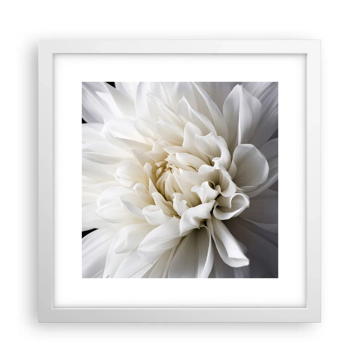 Pôster em moldura branca - Manhã da noiva - 30x30 cm