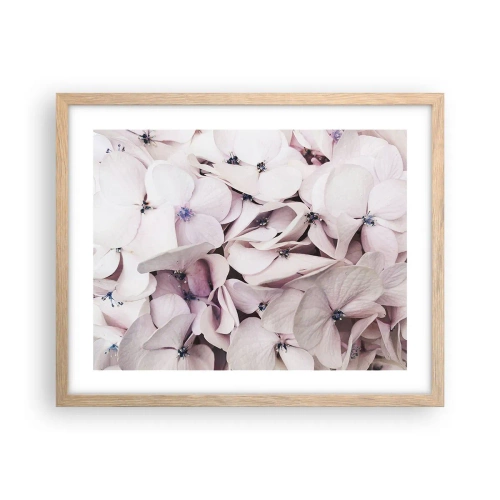 Pôster com moldura de carvalho claro - Em uma inundação de flores - 50x40 cm