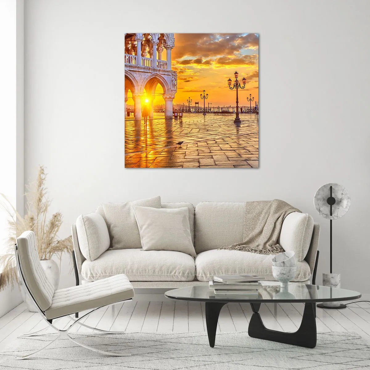 Quadro em vidro - Onde está todo mundo? - 40x40 cm