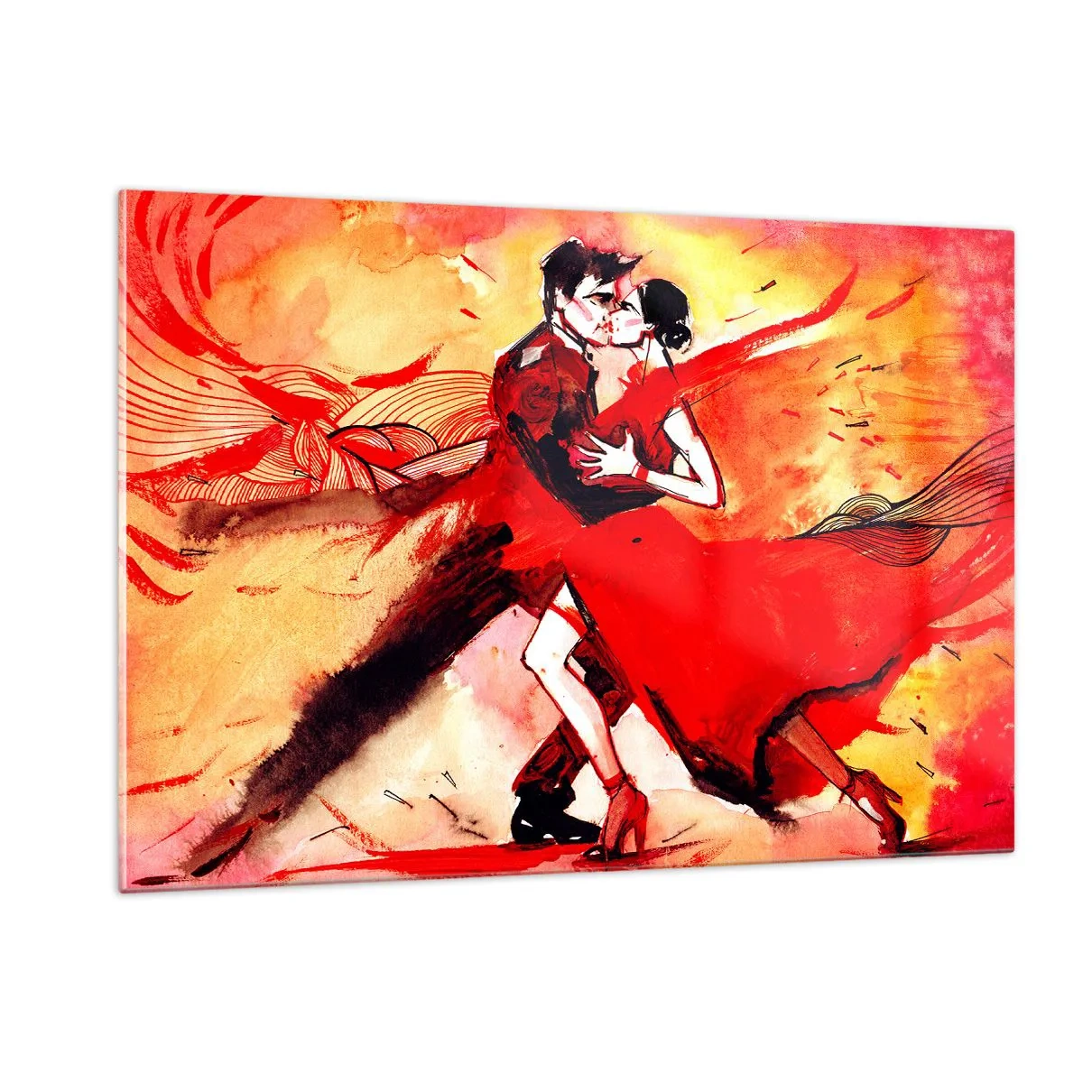 Quadro em vidro - O ritmo roxo da paixão - 120x80 cm