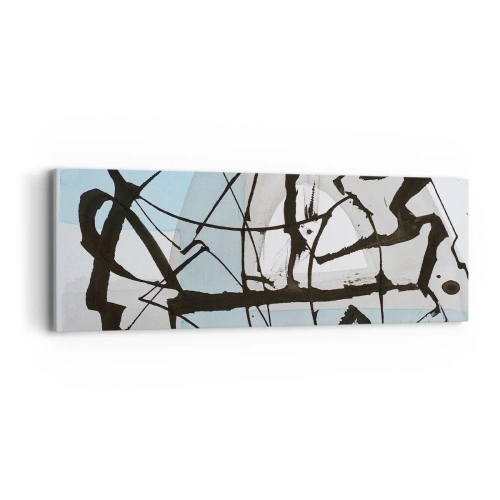 Quadro em tela - Azul mesmo assim - 90x30 cm