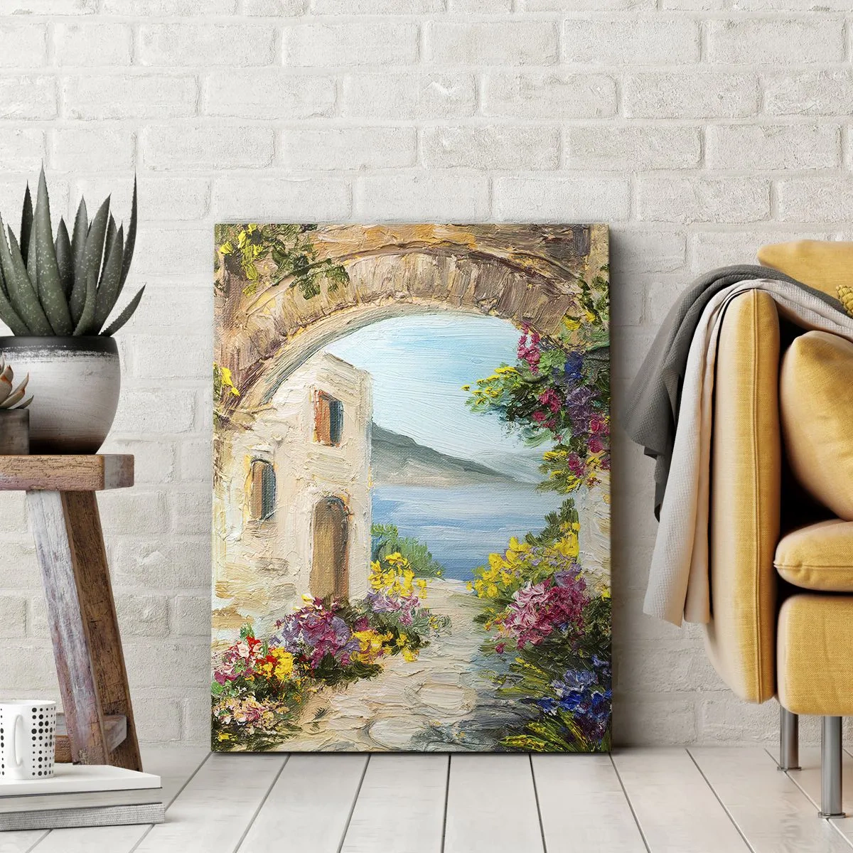 Quadro em tela - O encanto da província costeira - 55x100 cm