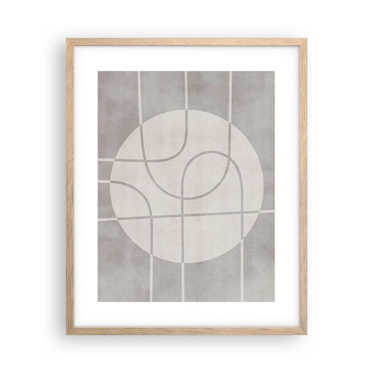 Pôster com moldura de carvalho claro - Circular e direto - 40x50 cm