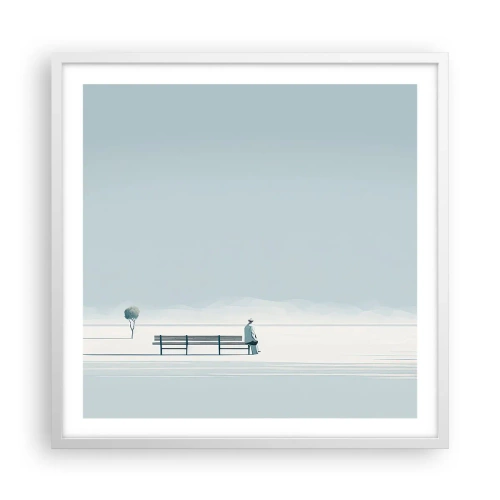 Pôster em moldura branca - Sim, estou esperando. - 60x60 cm