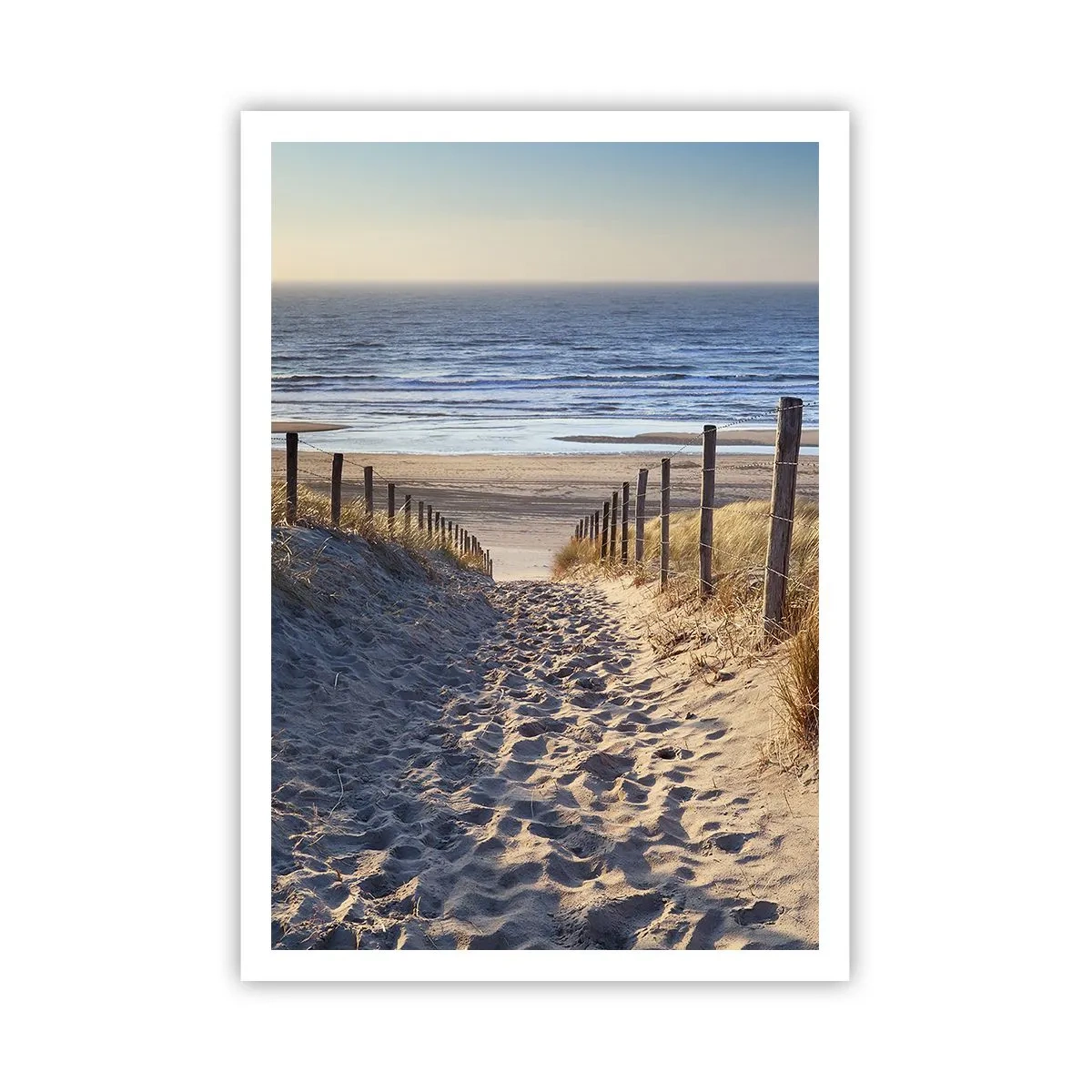 Pôster - O som do mar, o canto dos pássaros, a praia selvagem entre a relva... - 70x100 cm