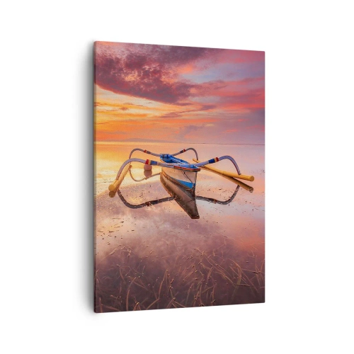 Quadro em tela - A calma de uma noite tropical - 50x70 cm