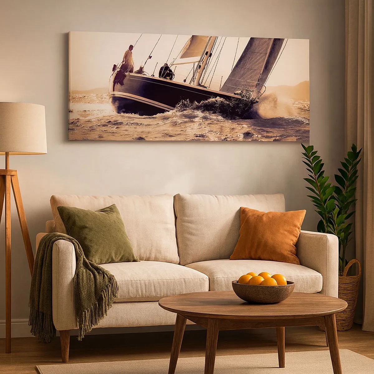 Quadro em tela - A velejar, marujo - 100x40 cm