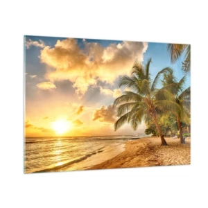Quadro em vidro - Eterno verão, férias eternas - 100x70 cm