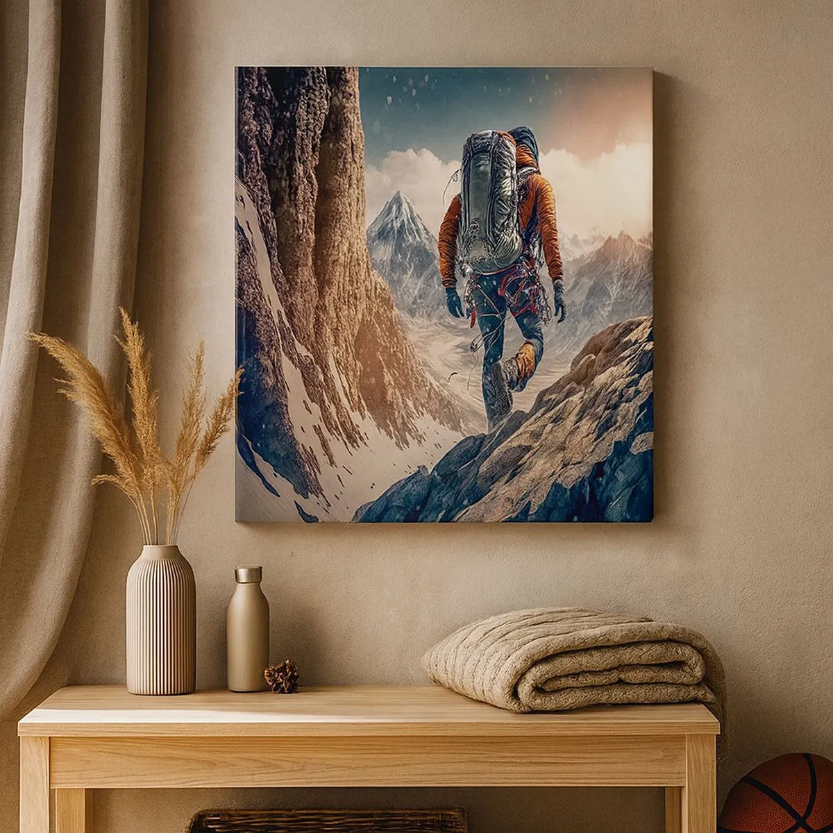 Quadro em tela - Guerreiro solitário - 30x30 cm