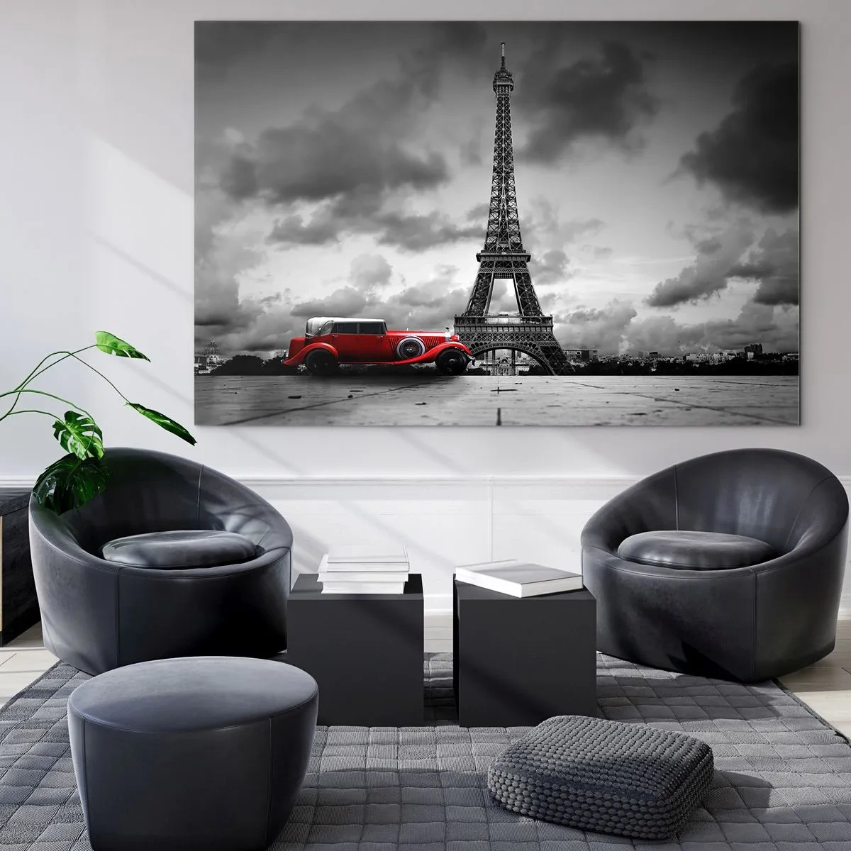 Quadro em vidro - Não há muito tempo atrás em Paris - 120x80 cm