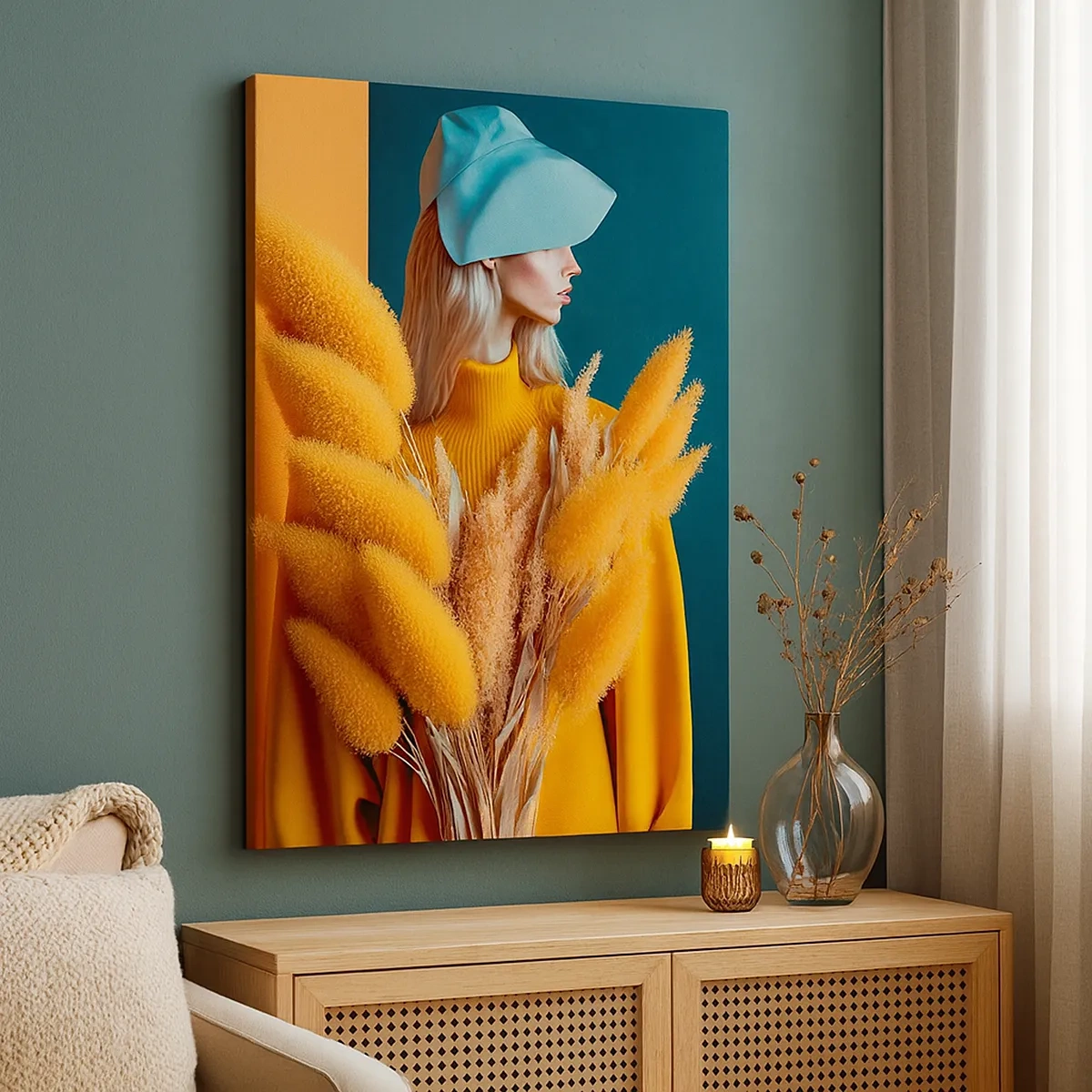 Quadro em tela - Retrato fofo - 50x70 cm