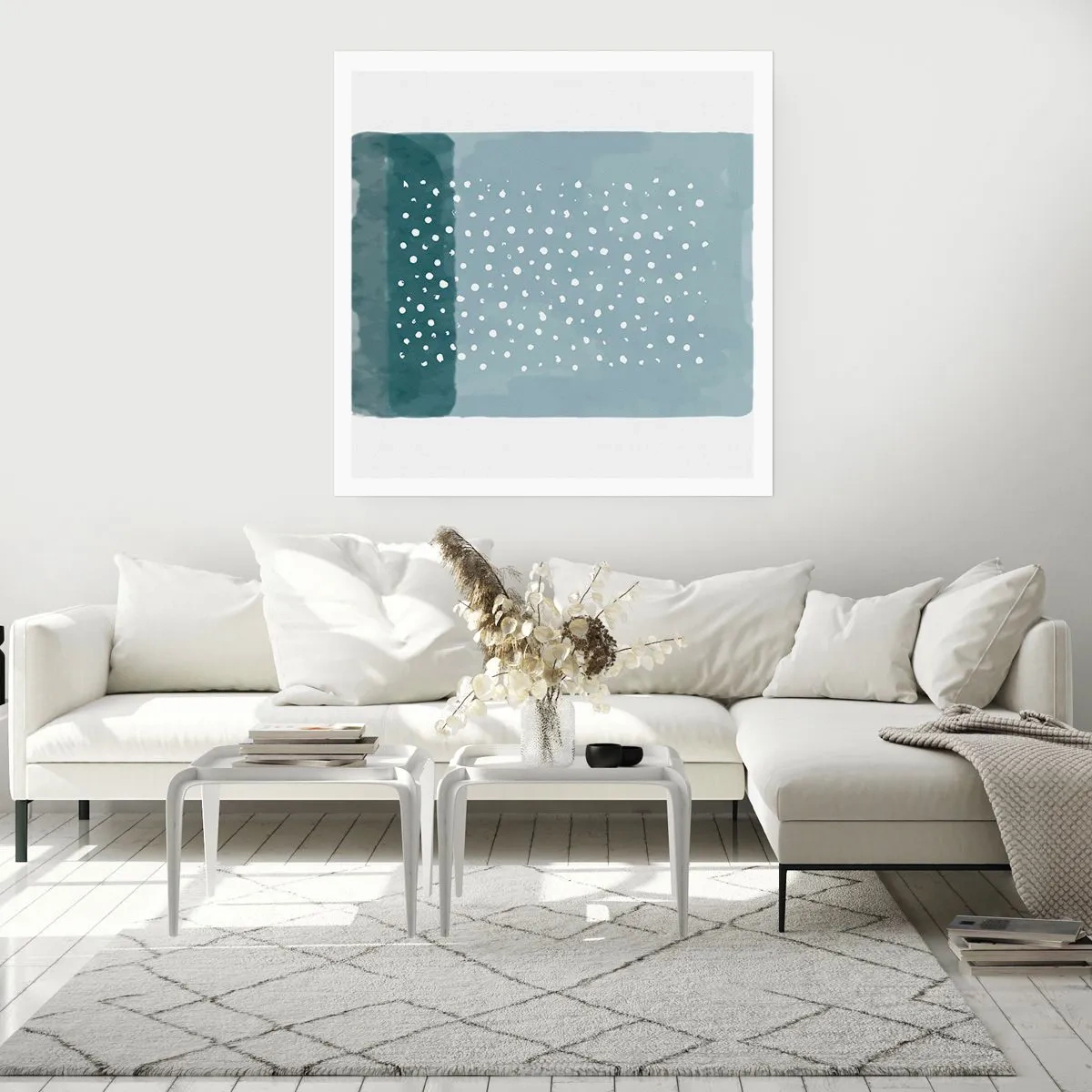 Pôster - Cultivado em azul - 60x60 cm