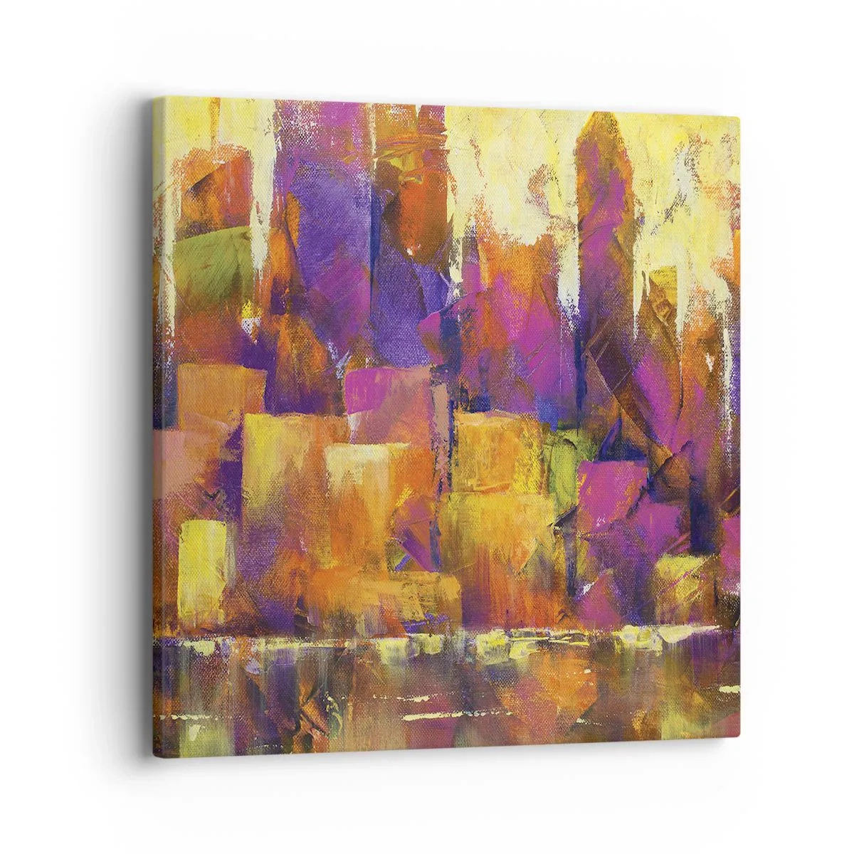 Quadro em tela - Composição metropolitana - 40x40 cm