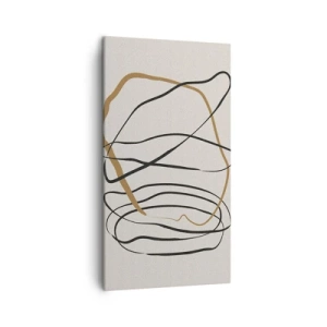 Quadro em tela - Composição – dança em loop - 45x80 cm